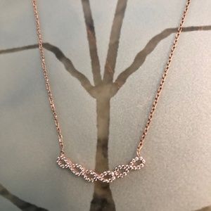 Rose Gold Infinity Link 16" Necklace